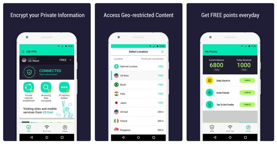 CM Security VPN app introduces auto connect, notification toggle and speed test