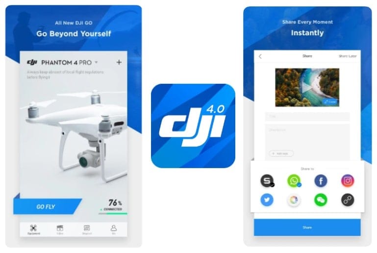 DJI GO 4 update brings many new features including support for local music