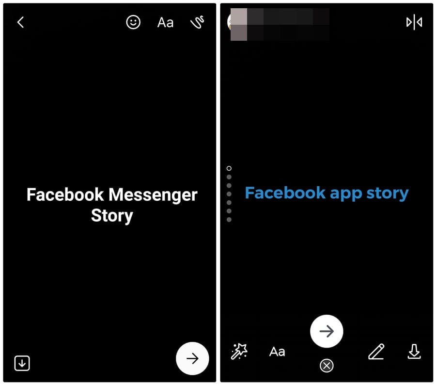 What’s the difference between Facebook Stories and Messenger Stories