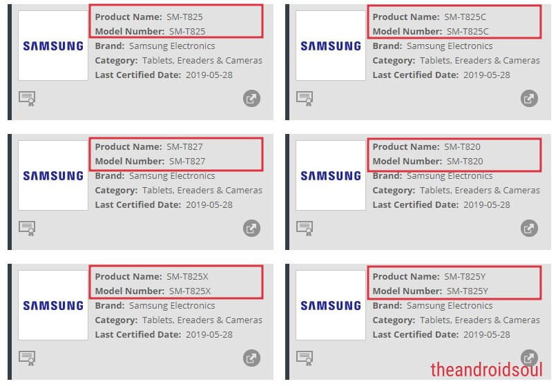 Galaxy Tab S3 Android 9 Pie WFA certification