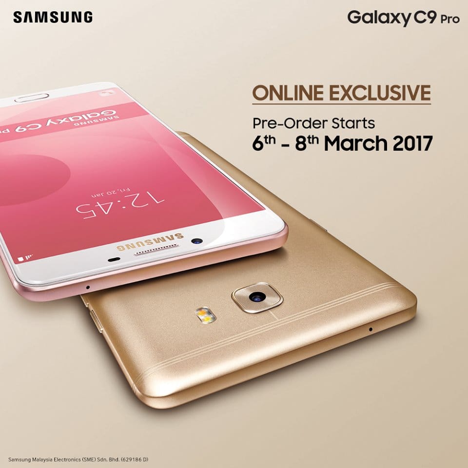 Galaxy C9 Pro priced RM 2,299 in Malaysia, pre-order begins on March 6th