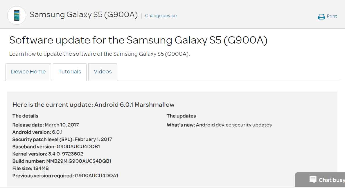 AT&T rolling out Galaxy S5 and Note Edge OTA update carrying February security patch