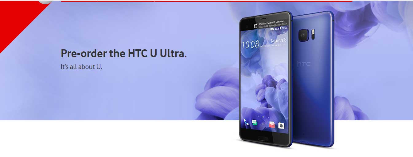 HTC U Ultra to release in Australia on 8th March, Vodafone now taking pre-orders