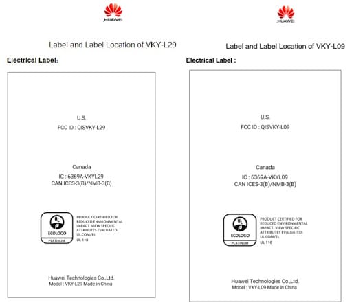 Huawei P10 Plus and P10 Lite clear FCC