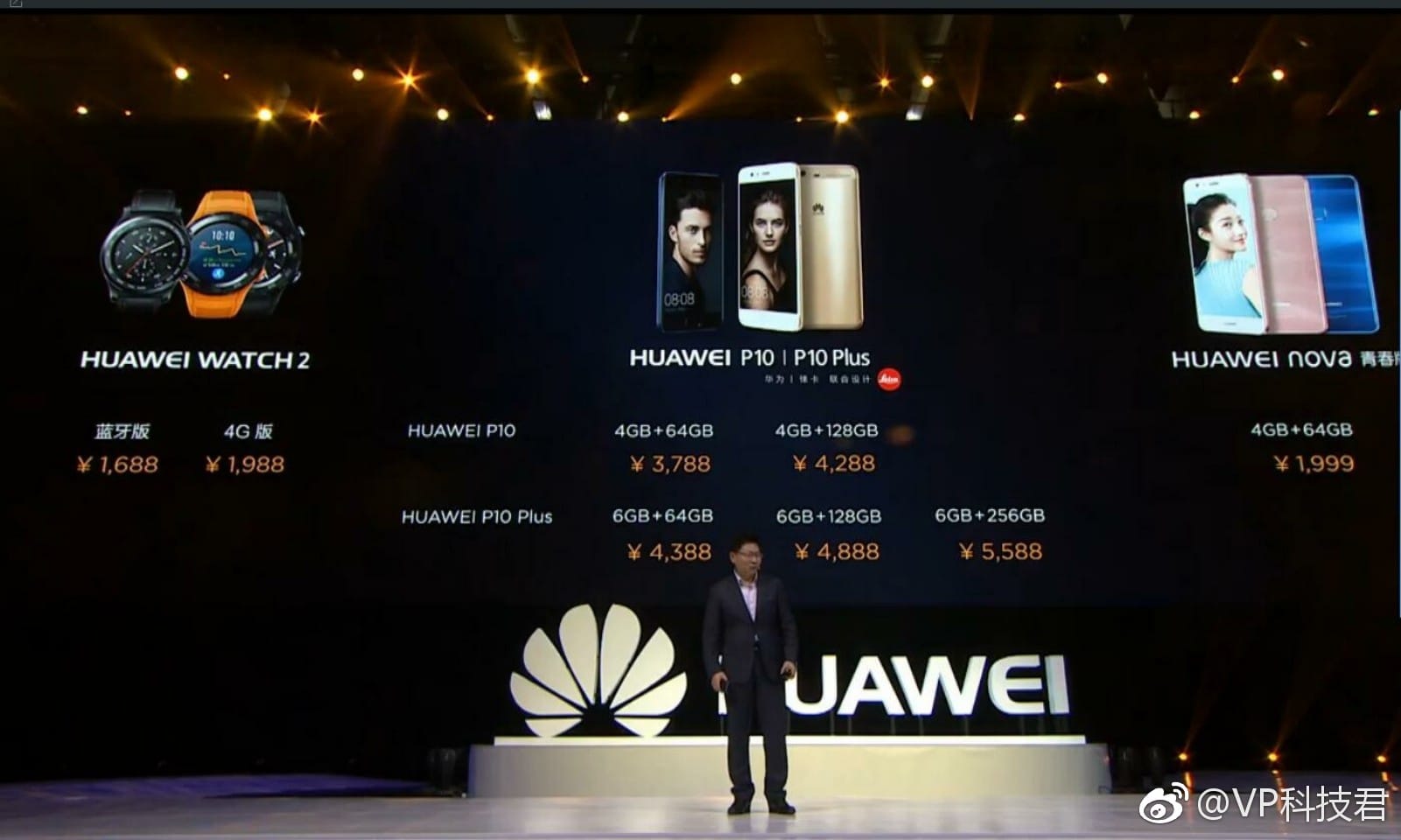 Huawei announces prices for Watch 2, P10, P10 Plus and Nova in China