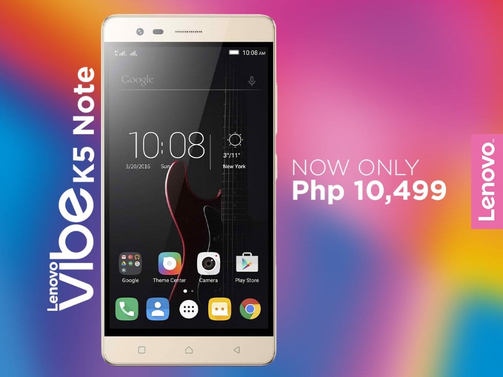 Lenovo Vibe K5 Note gets a price cut in Philippines, now available for Php 10,499