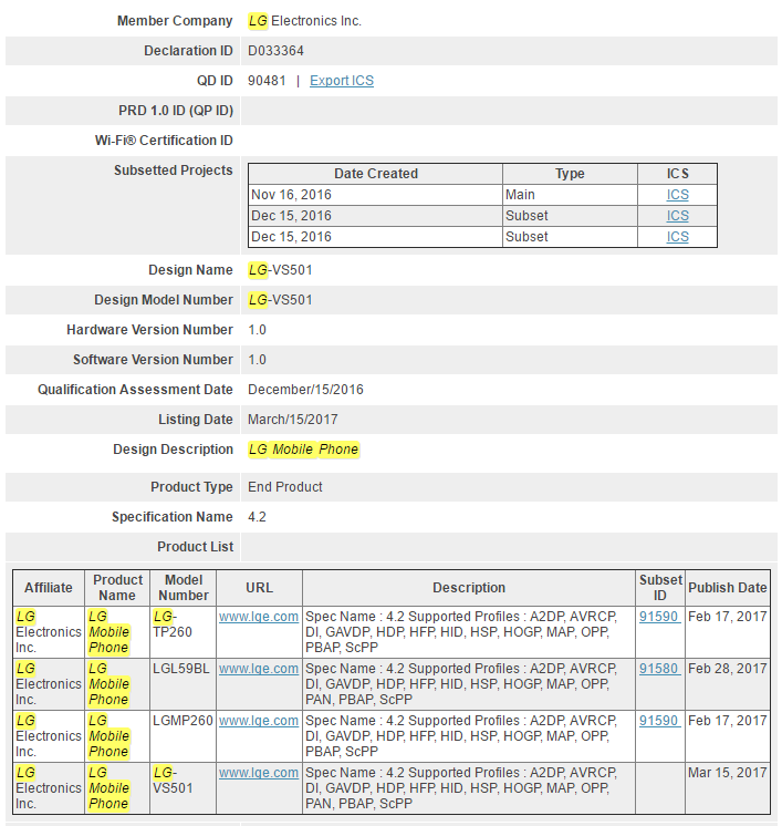 LG K8 2017 for Verizon clears Bluetooth SIG, launch imminent