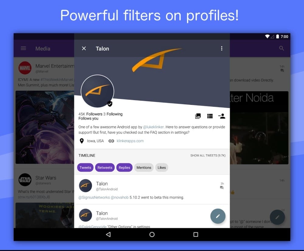 Talon for Twitter v6.0 update brings new layouts and exciting new features