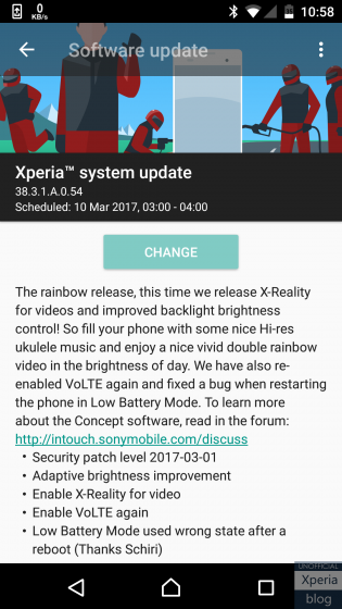 Sony releases new Xperia X Concept build with March security patch and X-Reality for video