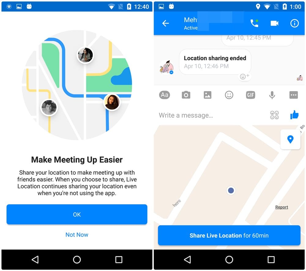 How to use Facebook Messenger’s live location sharing