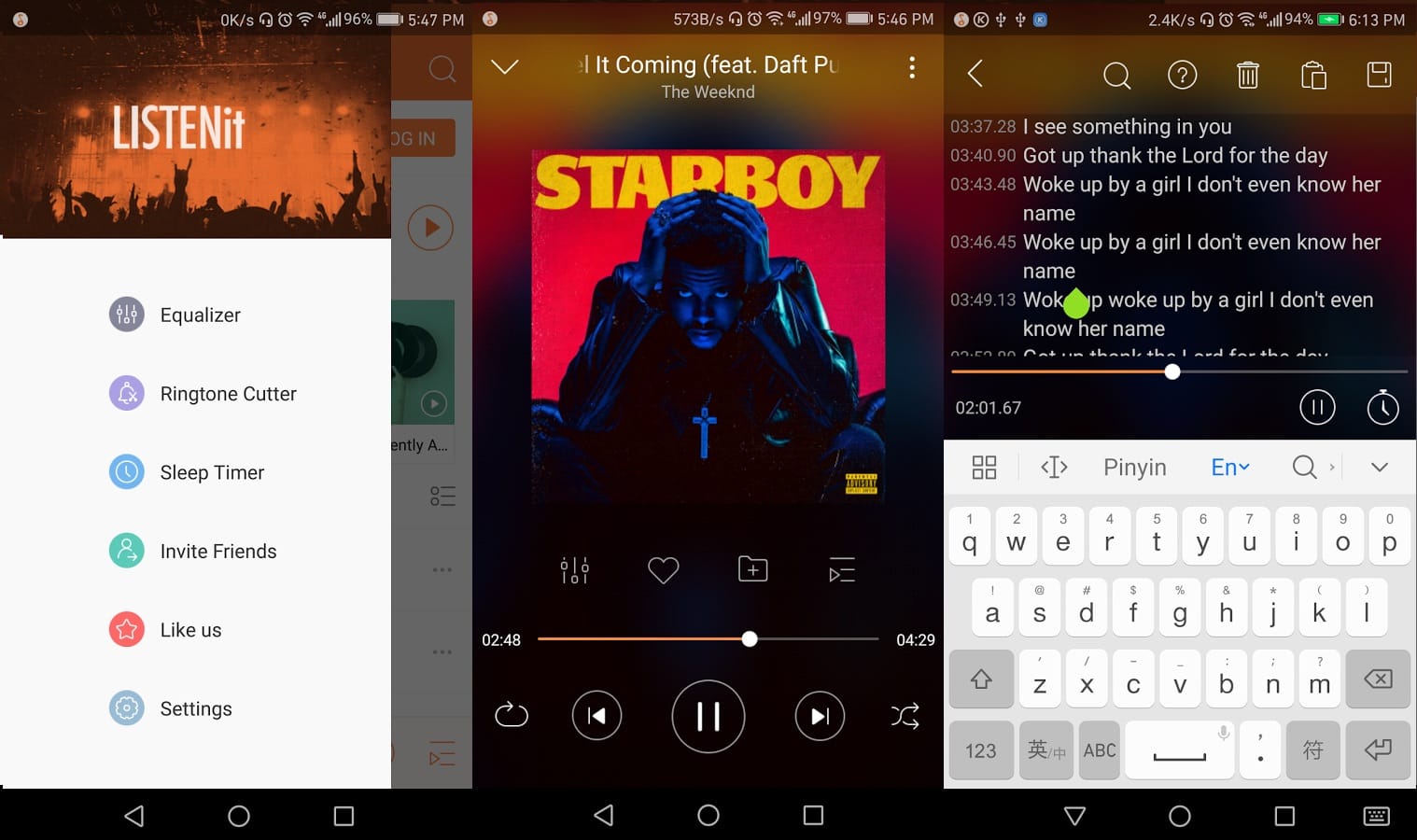 LISTENit now supports more formats, and features ringtones cutter, theme color and lyrics editor