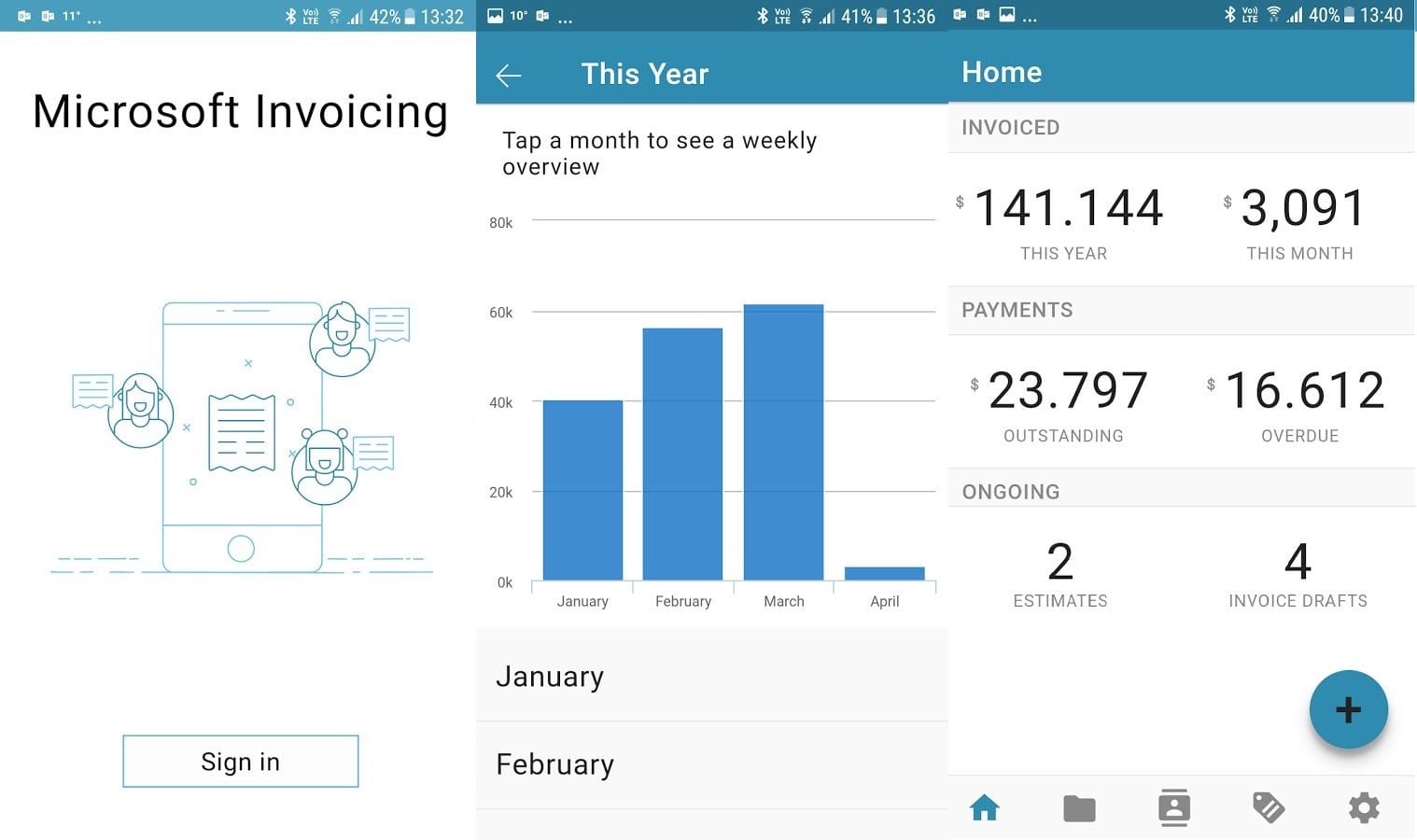 Microsoft Invoicing Android app launched on Play Store