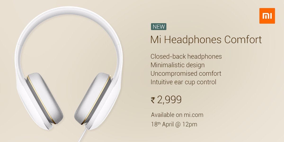 Xiaomi’s new Mi Headphones Comfort launched in India at Rs 2,999