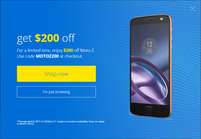 Deal: Motorola offering $200 discount on Moto Z, now available for $499