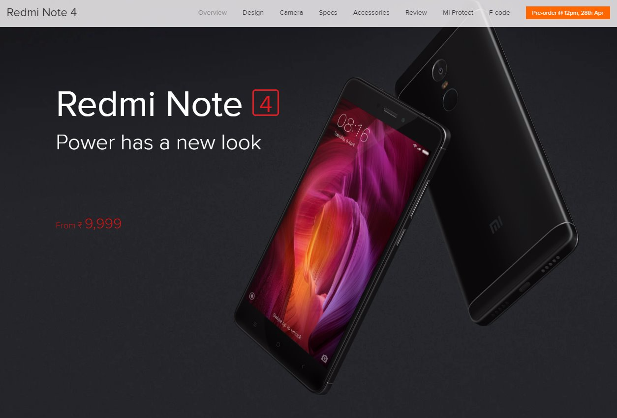 Xiaomi Redmi Note 4 next pre-orders to begin on April 28