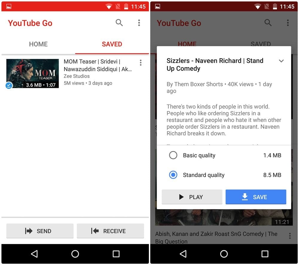 How to share downloaded Youtube Go videos