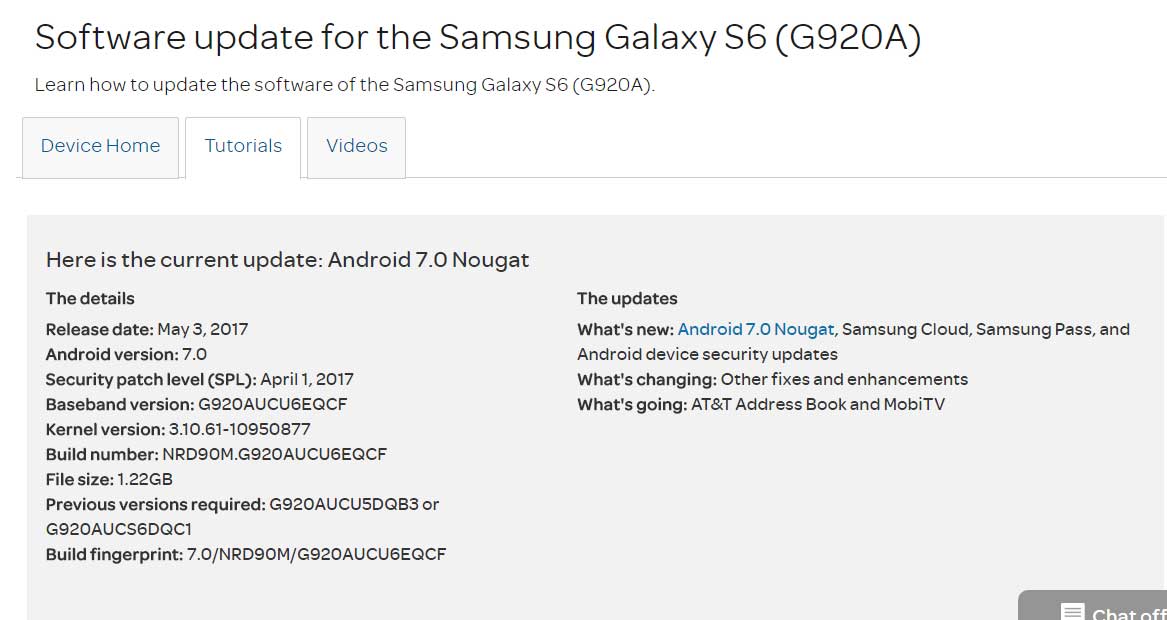 AT&T Galaxy S6, S6 Edge and S6 Active get Android 7.0 Nougat update