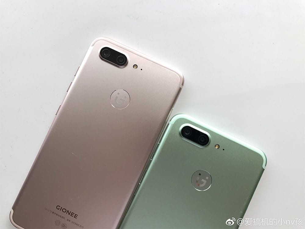 Clear pics of Gionee S10 leak out in green, blue and gold color