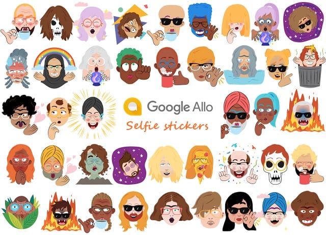 Now create personalized selfie stickers with Google Allo app