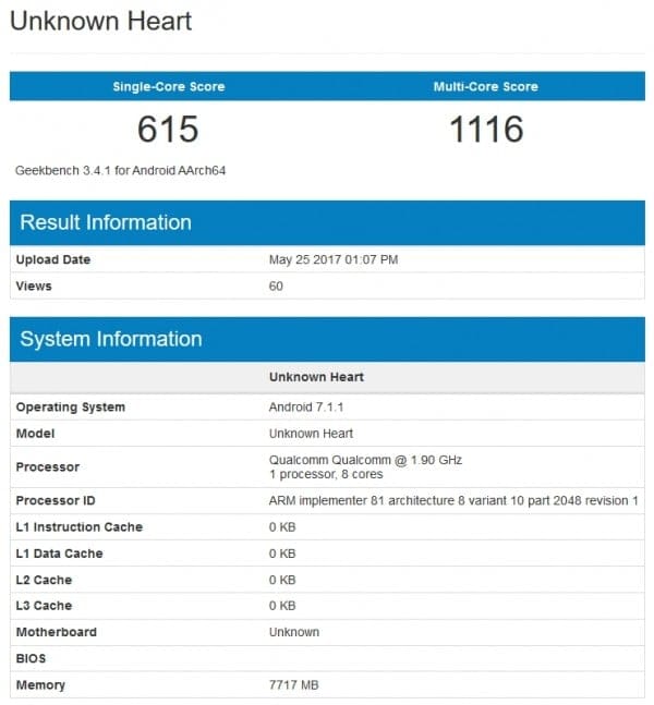 Nokia 9 shows up on Geekbench with 8GB RAM