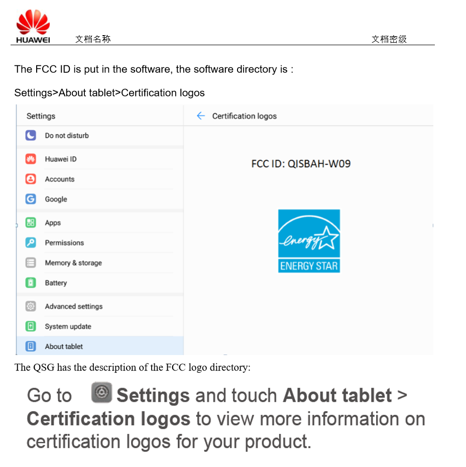 Huawei MediaPad M3 Lite 10.0 (BAH-W09) passes through FCC