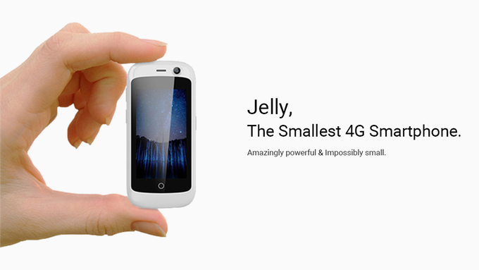 Meet the Jelly phone, the smallest 4G smartphone running Android Nougat