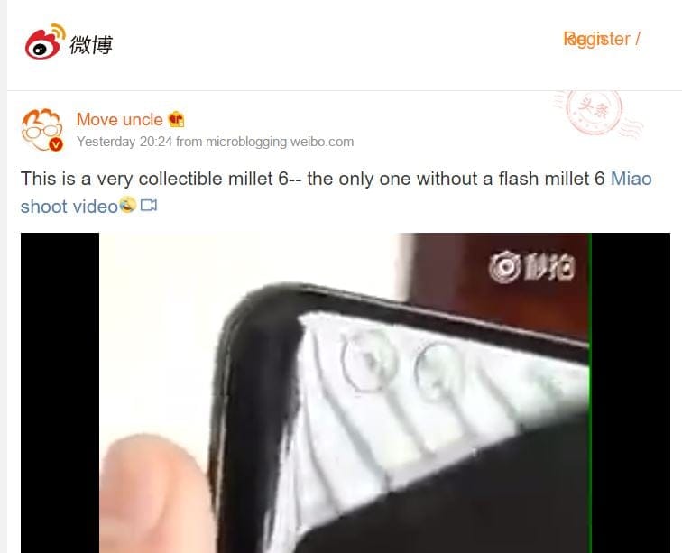 A rare Xiaomi Mi6 found in the wild