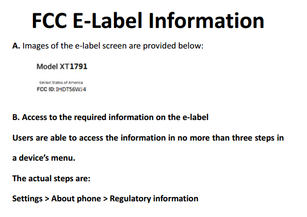 Motorola Moto XT1791 clears FCC, powered by 3000 mAh battery