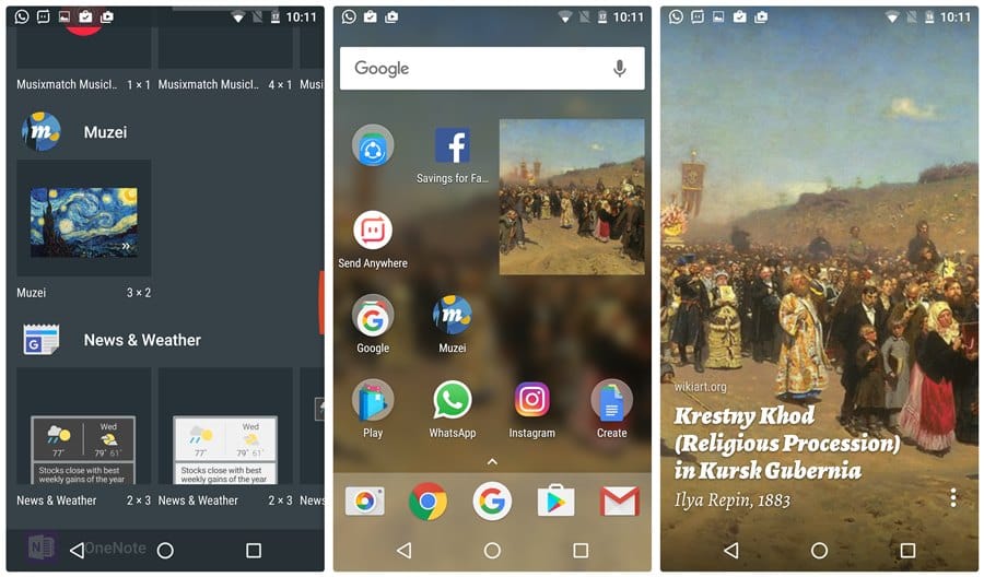 Muzei introduces ‘Next Artwork’ Widget (as an Activity too)