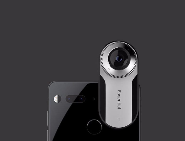 Essential phone teaser reveals dual camera and an attachable 360 degree camera module