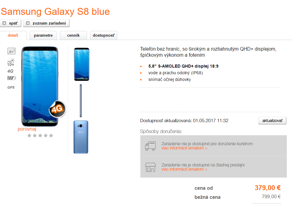 Galaxy S8 colors: Vietnam gets Gold and Blue, while Orange Slovakia now offers Blue color too