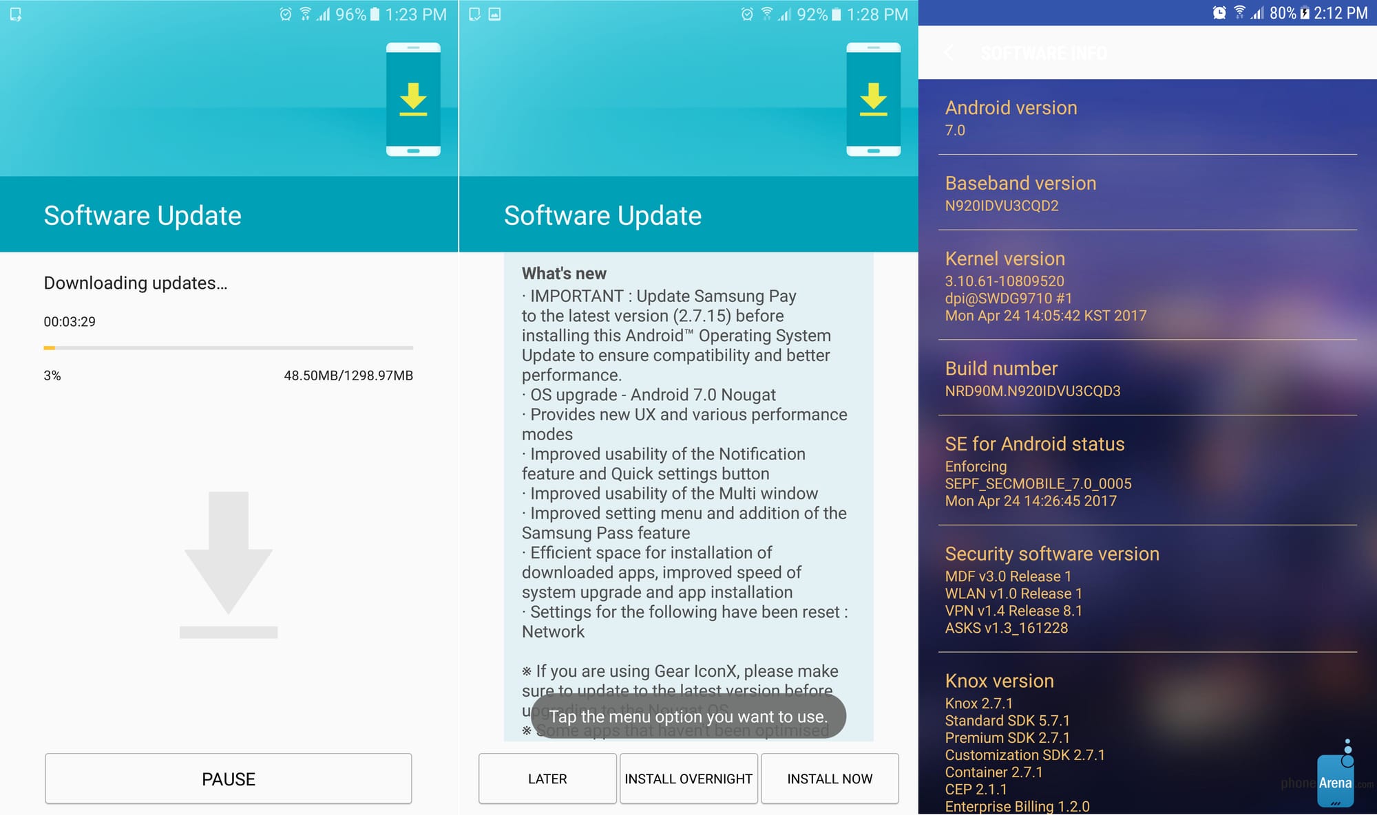 Galaxy Note 5 update with Android 7.0 Nougat roling out in Europe, build N920IDVU3CQD3