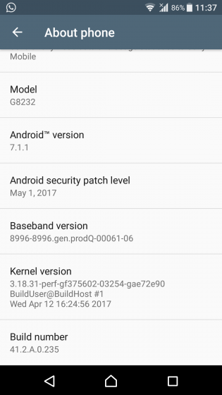 New OTA update for Sony Xperia XZs installs May security patch