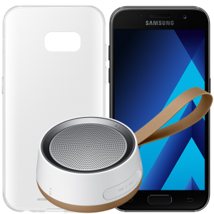 Three Austria offering Galaxy A3 and A5 2017 with free Samsung Scoop speakers worth £39 and clear case