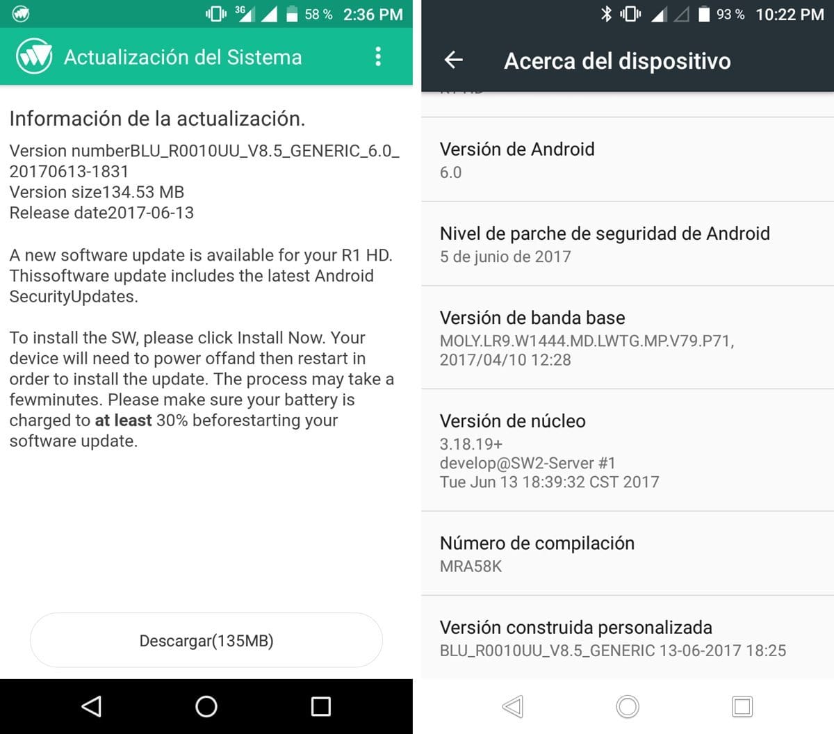 BLU R1 HD receives OTA update with June security patch