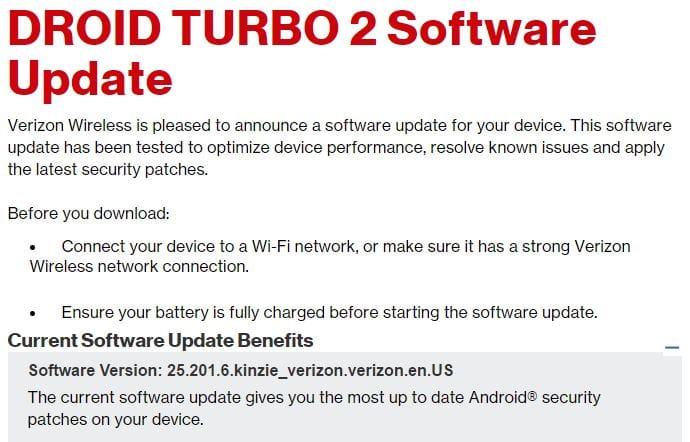 New Verizon Moto Droid Turbo 2 update brings latest security patches