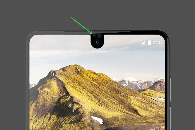 Essential Phone has LED notification light above the front camera