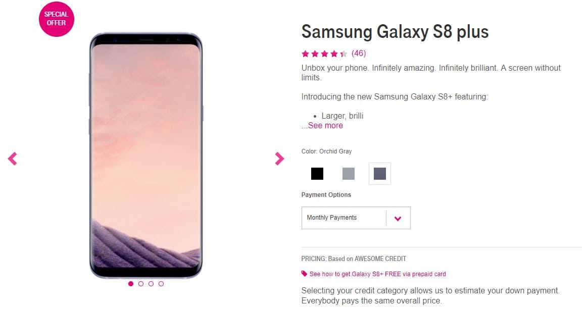 [Deal] Get $60 and $150 off on T-Mobile Galaxy S8 Plus and LG G6 for limited time