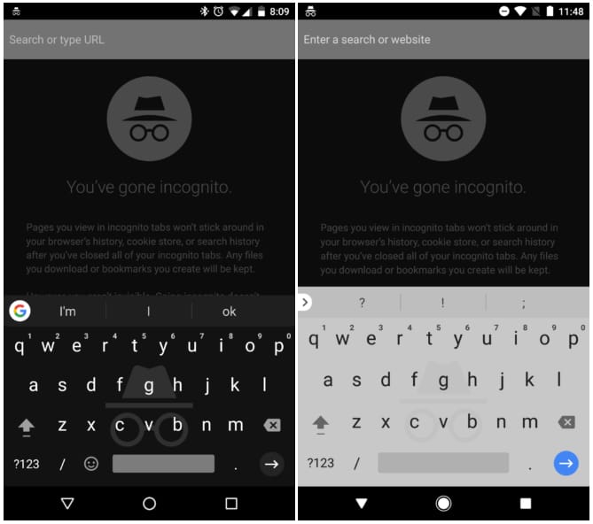 Google extends incognito mode to Gboard in Android O