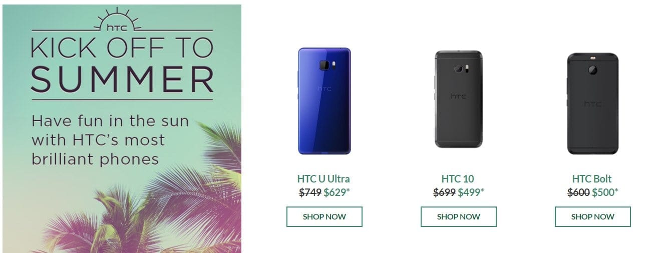 [Deal] HTC 10, U Ultra and Bolt are under discount right now in USA