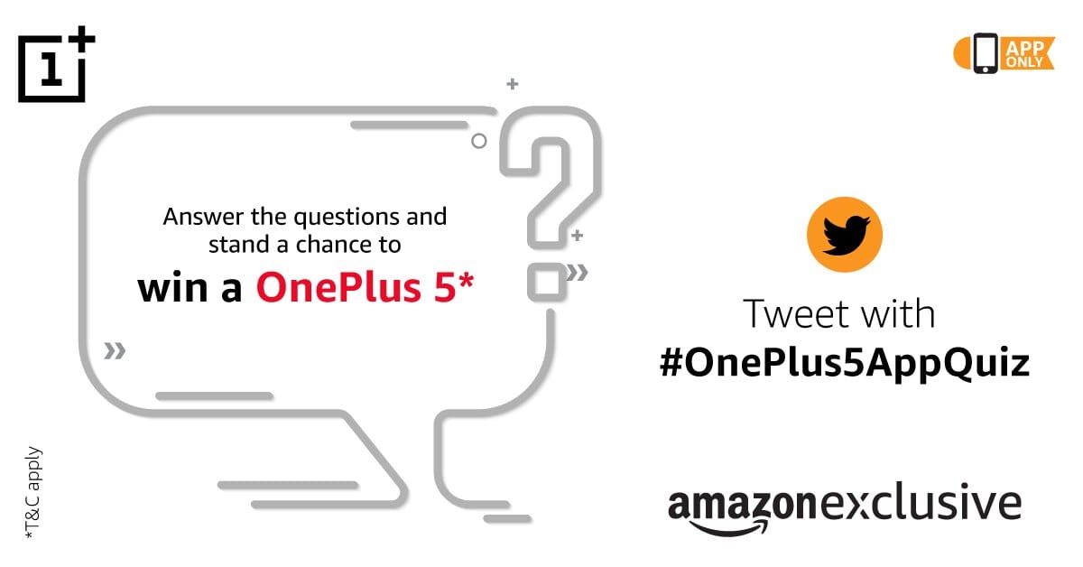 Win OnePlus 5 from Amazon India