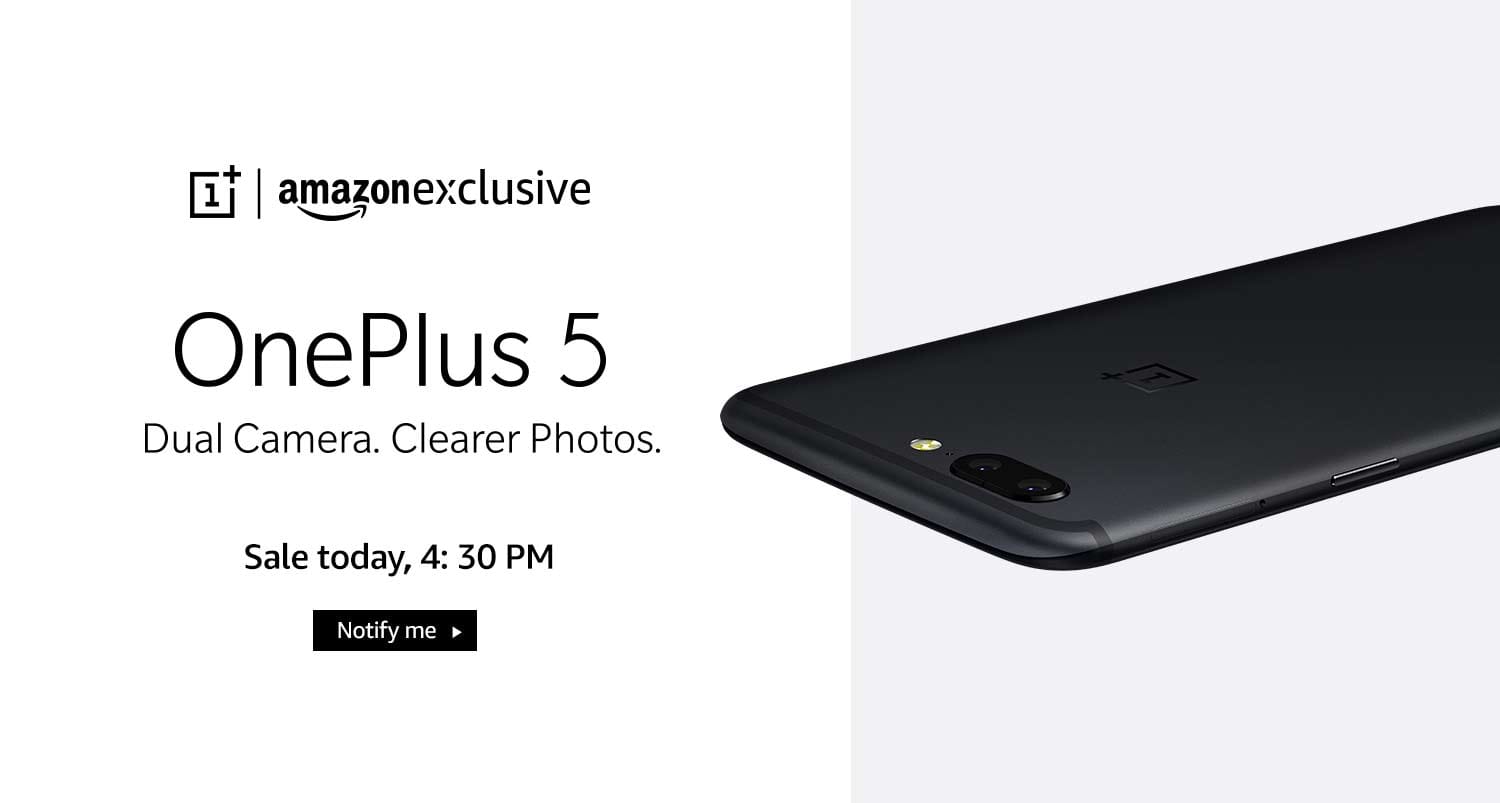 OnePlus 5 to go on sale in India today