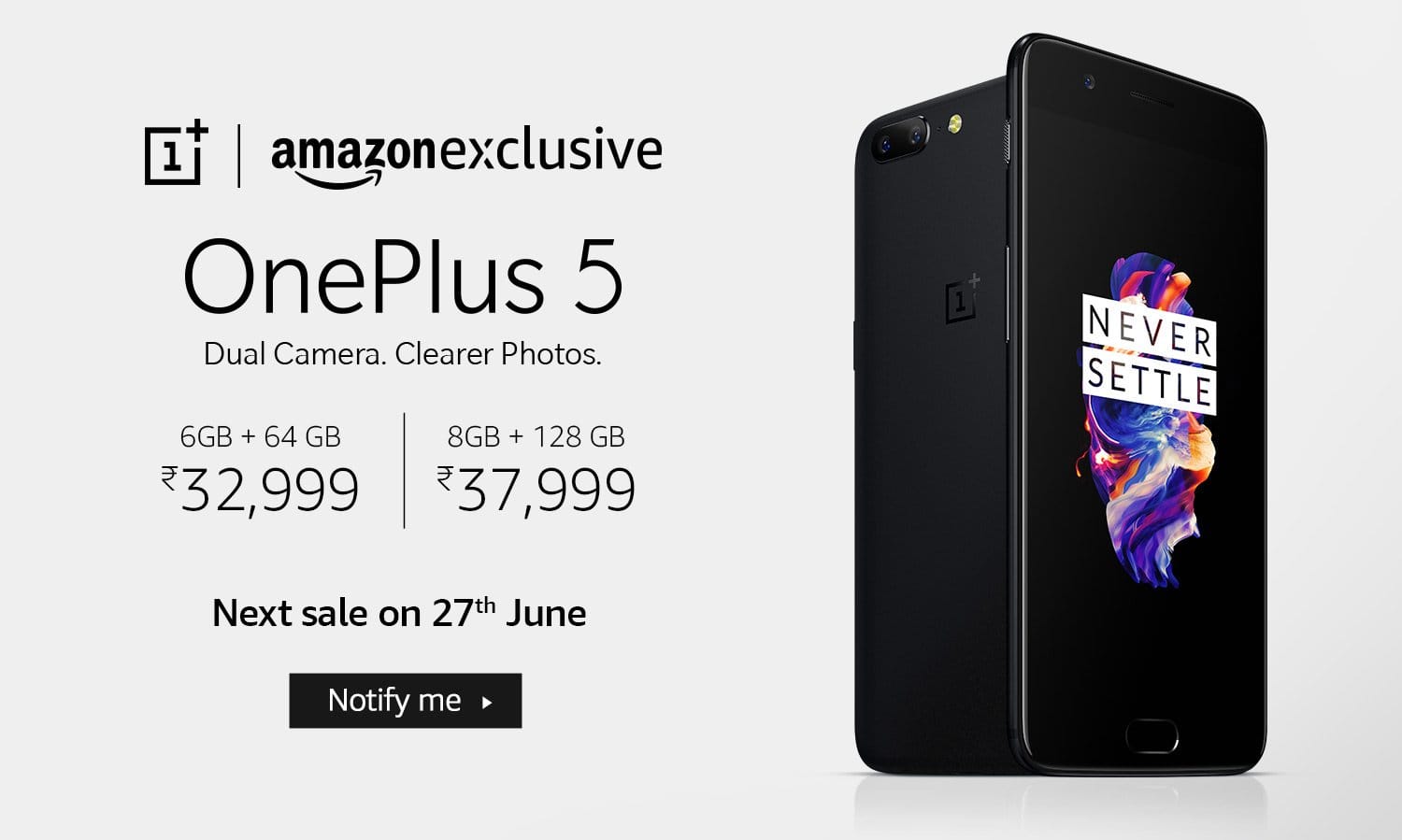 OnePlus 5 to go on sale again on June 27th in India