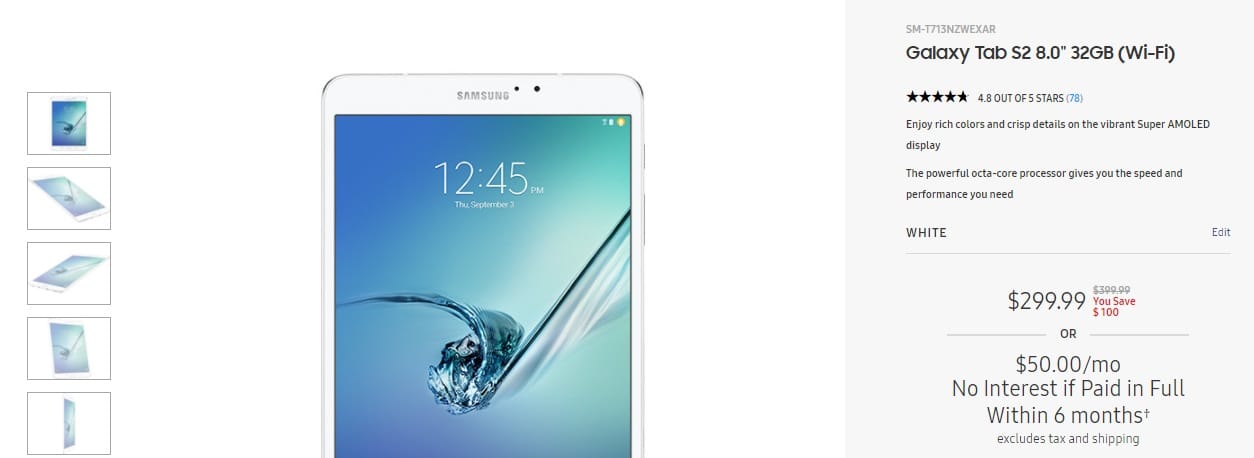 Samsung USA deal: $100 off on Galaxy Tab S2 8″, while $30 discount on Galaxy Tab A 8″