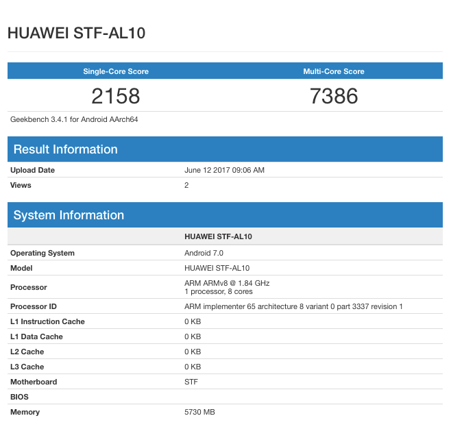 Honor 9 benchmark scores matches with OnePlus 5 and Galaxy S8