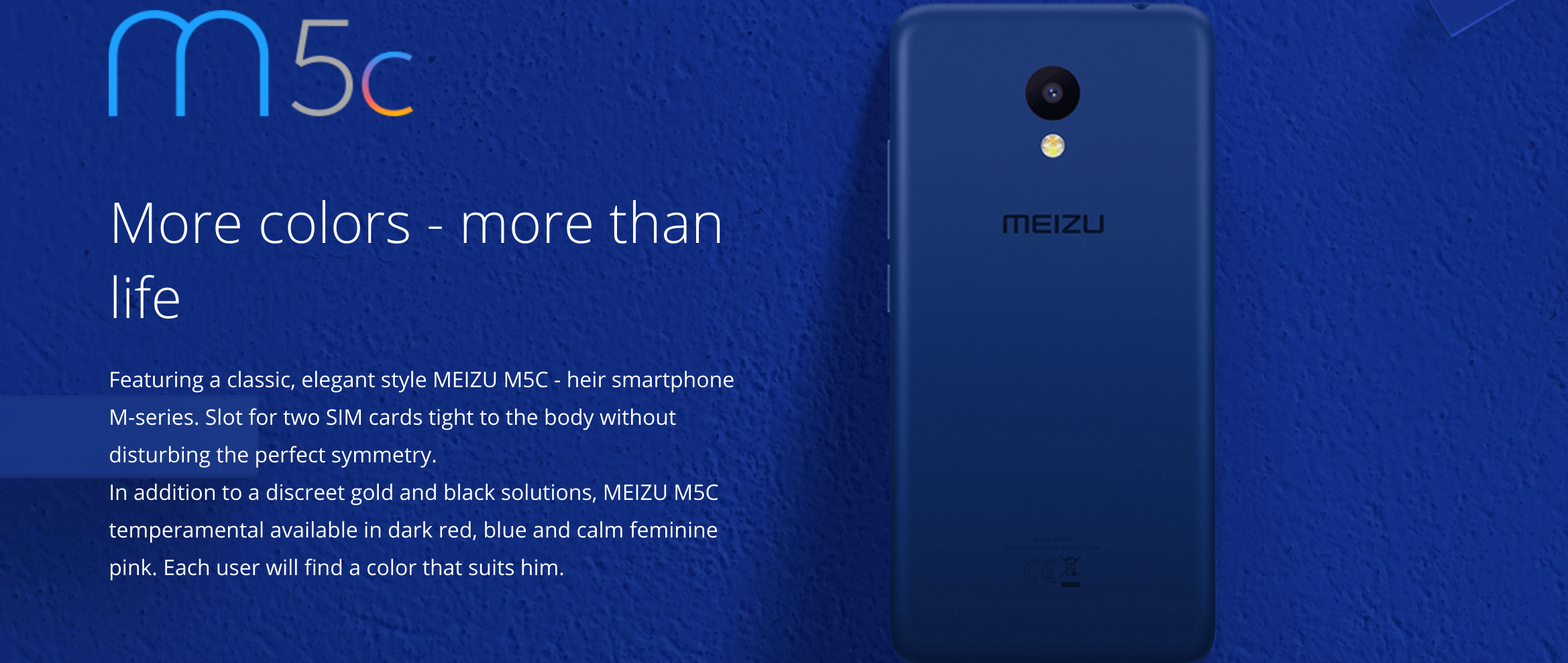 Meizu M5c launched in Russia for 8990 rubles ($160)