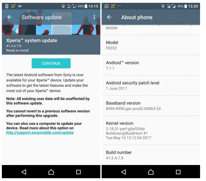 Sony Xperia XZ and Xperia X Performance update rolling out with June security patch, build 41.2.A.7.8