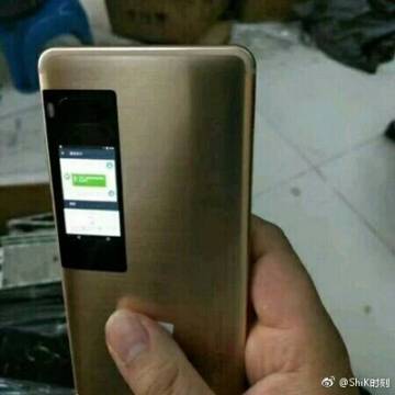 Live images of Meizu Pro 7 leaks with the rear secondary display in action