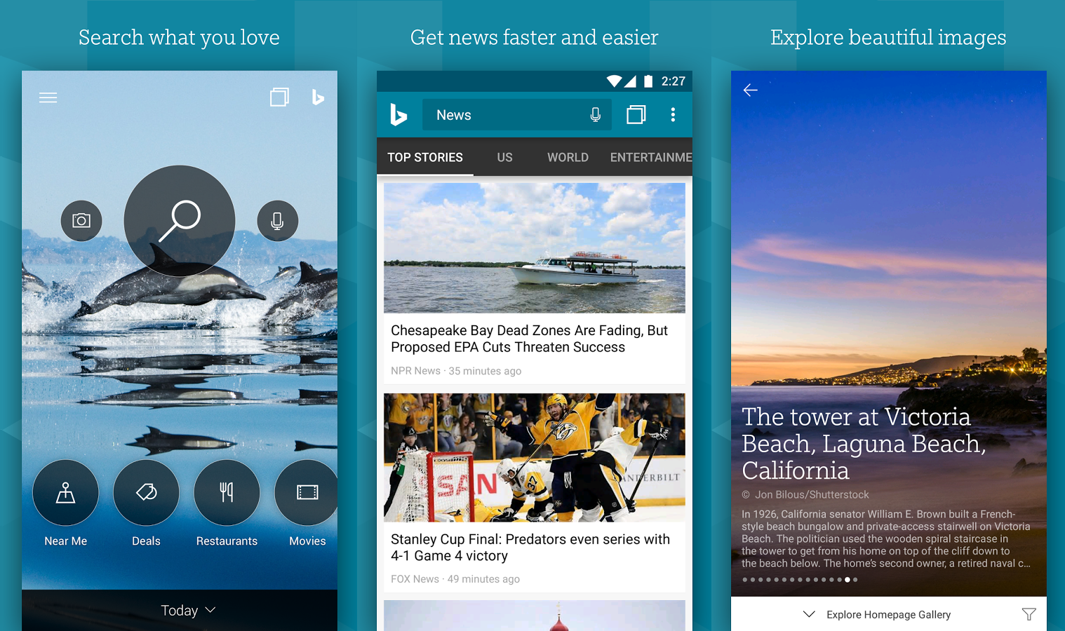 Update to Bing Search Android app lets you save images and open new tabs with long press