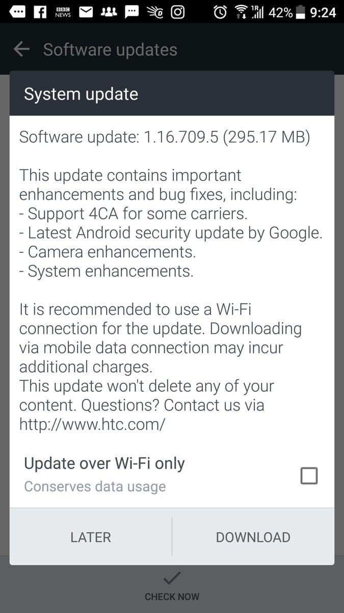 HTC U11 update rolling out with camera enhancements, June security patch and more